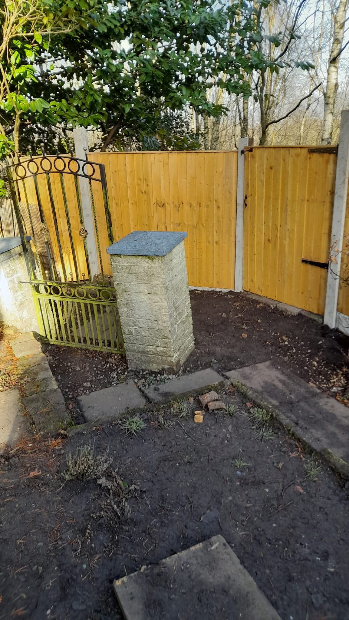 Hedge removal and fence repair in Wirral