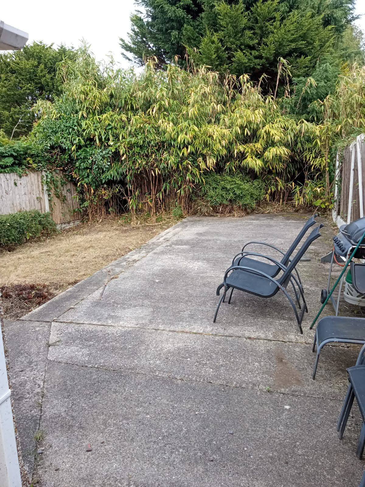 Garden after having bushes and trees removed in Wirral