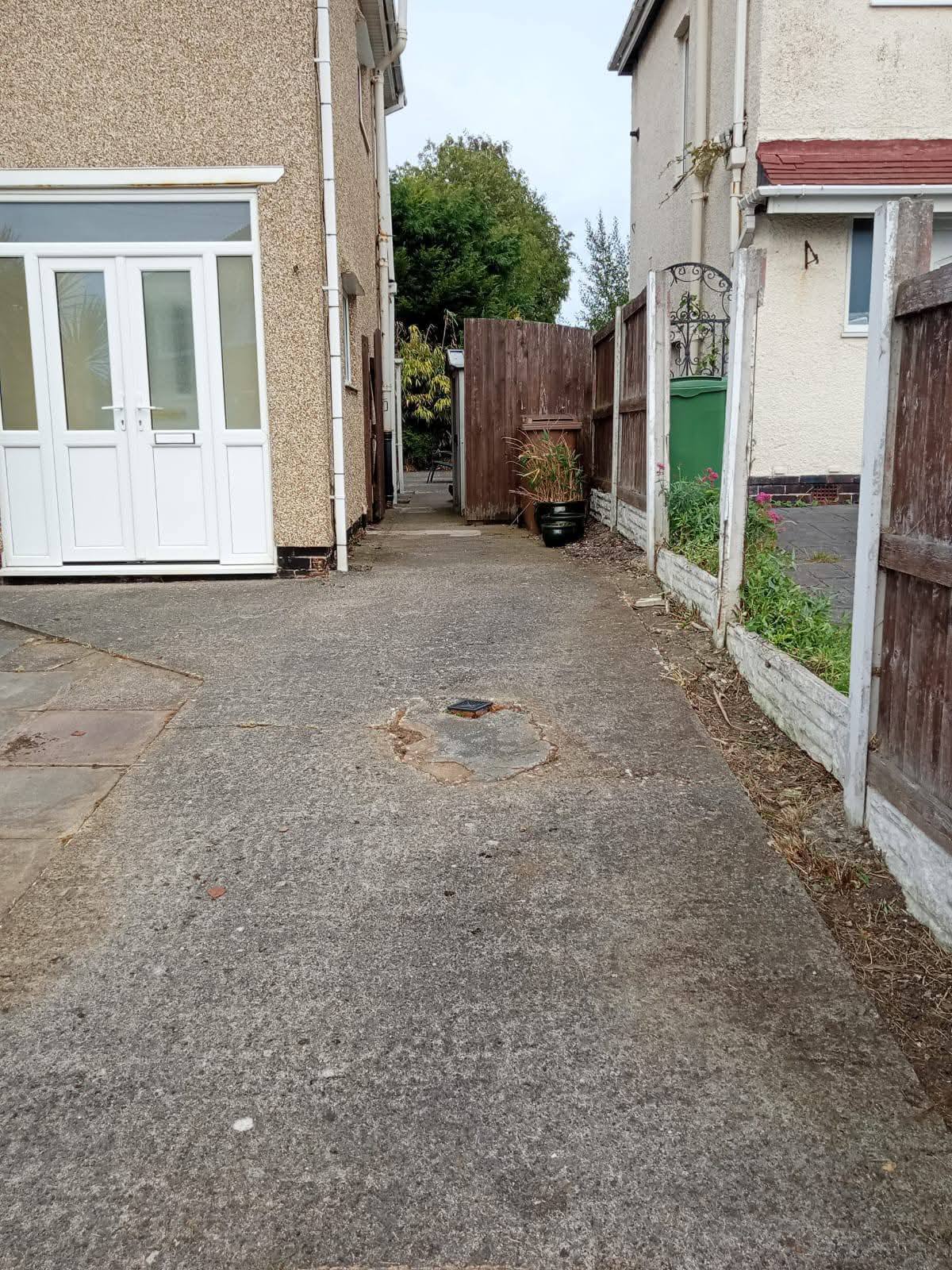 Weeds removed from a driveway in Wirral
